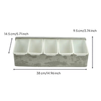 Condiment Organizer Countertop Organizer with Compartments Space-Saving Seasoning Stand for Prep Station