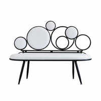 Bubble Backrest Settee Ideal for Small Areas Upholstered Settee Easy Care