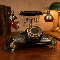 Antique Corded Telephone Ornate Retro Landline Phone Decorative Feet
