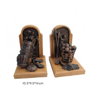 Resin Golf Bookends Distressed Finish Golf Bookends Thick Construction