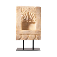 Candlestick Ornament Carved Sculpted Candle Holder Architectural for Living Room