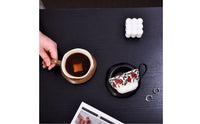 Ceramic Cup with Saucer Glazed Coffee Cup and Saucer Set Food-Safe for Breakfast