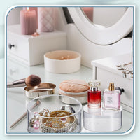 6-Pack Clear Acrylic Round Display Stand for Jewelry and Watches