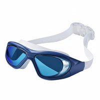 Waterproof Anti-Fog Swimming Glasses HD Vision Large Frame Swim Goggles Leak-Proof Seal Swim Eyewear Comfortable Fit for Nearsighted Swimmers, Women, Men