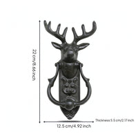 Deer Head Door Knocker Metal Deer Head Knocker Sturdy for Homeowners, Decorators