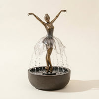 Ballerina Fountain with Water Skirt Indoor for Meditation Space, Ballet Lovers