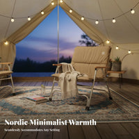 Wide Folding Camp Chair Sofadesign Comfort Camping Equipment Breathable Fabric