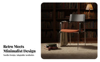 Upholstered Armchair with Metal Frame Soft Padded Pads Paded Metal Frame Seat High Weight Capacity Waterproof Textile