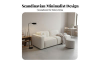 Nordic aesthetic Frameless Block Sofa Minimalist Design 2-Piece sectional Chaise space-efficient Living Room Furniture Lowsilhouette for Apartment Dwellers, Young Adults, Homeowners, Small Space, Studio Flat, Lounge Area, Large Bedroom