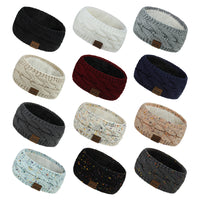 MOK Winter Fleece Lined Knit Headband Ear Warmer for Sports and Casual Wear