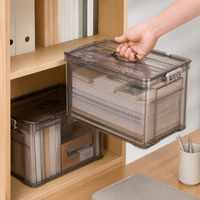 Jia Bang Shou Large Capacity Transparent Storage Box for Home, Toys, Car Trunk