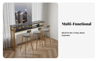 Counter Height Bar Table Modern Minimalist Design High Top Dining Table Space-Saving Home Furniture for Homeowners, Renters, Balcony, Eatery, Entryway