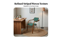 Curved spine supportrest Armchair Wabi-Sabi aesthetic Dining Chair Padded Seat Minimalist for Homeowners, Home Office