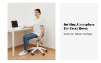 Armless Rolling Task Chair Space-Saving Office Furniture Easy to Clean for Women