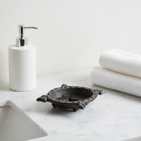 Cast Iron Soap Dish Retro Abstract Iron Soap Holder Decorative for Garden, Villa