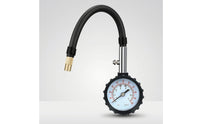 Handheld Tire Pressure Gauge with Air Bleeder Valve Mechanical Tire Pressure Gauge with Rubber Hose Flexible Long-Lasting for Garage
