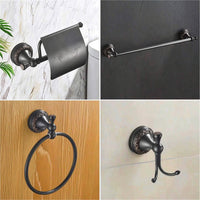 4 Pieces Lavatory Hardware Set Wall-Mounted Lavatory Accessories Set Easy to Install Toilet Paper Holder