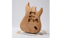 Wood Guitar Body Blank Sanded Smooth Shaped Electric Guitar Body HSH Style for Home Assembly