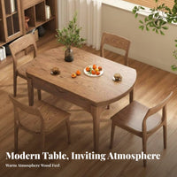 Expandableable Round Table Expandable Design Home Furniture Space-Saving Built-in Lazy Susan for Adults, Dining Room