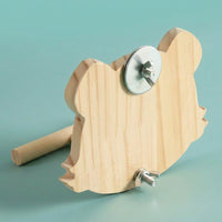 Bird Mirror Toy with Mirror Perch Stand, Animal Shaped Cage Mirror and Wooden Bird Stand, Interactive Perch Wooden for Budgie and Cockatiel Toys