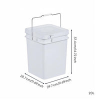 Square Bucket with Lid Versatile Use Square Bucket with Lid Fall Resistant Stackable Bin for Warehouse, Garage