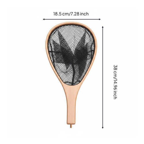 Soft Rubber Landing Fly Fishing Landing Net Fishing Net Lightweight for Stream, River
