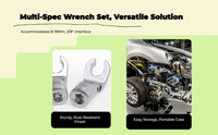Universal Tapered Nut Wrench, Adjustable Brake Line Wrench, Multi-Function Spanner for Automotive Repair