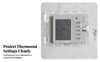 Thermostat Lock Box with Key | Ventilated Cutout Openings, Thermostat Cover with Lock, for workplaces
