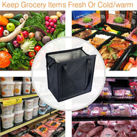 Large Capacity Insulated Reusable Grocery Shopping Bag with Aluminum Foil Lining
