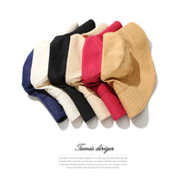 Japanese Style Wide Brim Sun Protection Bucket Hat for Men and Women