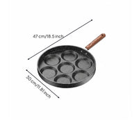 Nonstick 4 Hole Frying Pan Stone Coating 4 Section Egg-Cooking Pan Healthy Cooking Cookware Easy to Clean for Breakfast, Home Kitchen