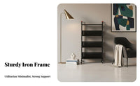 Multi-Level Rolling Cart Space Saving 4-Tier Mobile storage cart adaptable Use Ventilated Shelves for Students, Homeowners