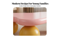 Irregular Shape puffyShaped Table Creamy visual appeal & house Furniture dual-tone design Design Rounded Corners for Young Adults, Apartment Dwellers, Living Room, Playroom, Nursery, Small areas