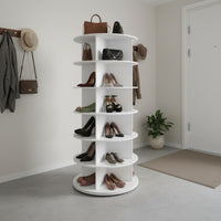 Rotating Shoe Rack Space Saving 360 Degree Shoe Organizer Sturdy Construction Household Storage for Corner