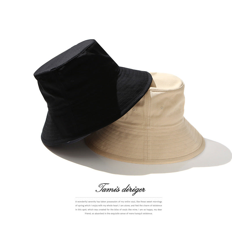 Japanese Style Wide Brim Sun Protection Bucket Hat for Men and Women