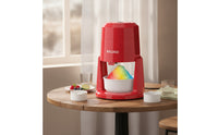 Low-Noise Shaved Ice Maker with Molds Adjustable Countertop Ice Shaver Quiet Snow Cone Maker Stable for Families, Hosts, Kitchen, Home Bar, Snack Snack Counters