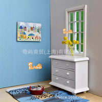 1:12 Scale Dollhouse Mini Wooden Bedroom Furniture Set for BJD Dollhouse Children's Room