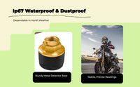 Tire Pressure Tracking System, cordless instantaneous Detector, LCD Display, Temperature and Pressure Alarm for Motorcycles and Electric Bikes