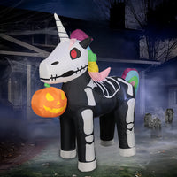 1.5M Halloween Inflatable Pumpkin Unicorn with LED Lights (US Plug)
