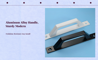 Sliding Door Handle, Aluminum Alloy Pull Handle, Easy Installation, Suitable for Wooden Doors, Kitchen, Balcony, Panel, Modern Design
