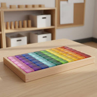 Rainbow Acrylic Blocks Sensory Development Translucent Building Cubes Material Translucent Stacking Blocks for Kids, Young Children