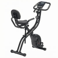 Folding Exercise Bike Backrest Foldable Exercise Bike Padded Seat for Home Gym