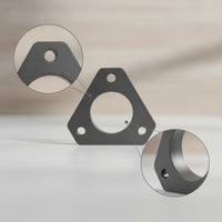 Triangular Flange Metal Flange Plate Tube Connector Plate Heavy-Duty for DIY Builders, Playground, Outdoor Gym