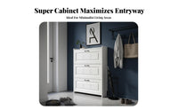 Tip-out Footwear Storage Unit Thin Design Shoe Storage Cabinet Space-Saving for Hallway, Small Areas