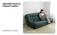 Multi-Functional Design Fold-out Mattress Lounger Double Seater Adjustable Tatami Lounger Easy to Clean Convertible Sofa Includes Pillows for Apartment Dwellers, Students, Young Adults, Small Areas, Lounging, Bedroom, Dorm Room