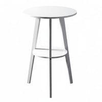 3 Pieces Counter Height Table and Stool Set Sturdy Construction for Small Spaces
