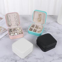 Portable Zipper Jewelry Organizer Box for Earrings and Necklaces