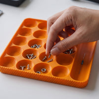 Silicone Organizer Tray Flexible Silicone Parts Tray Parts Organizer with Compartments Easy-to-Clean Low-Height for Technicians