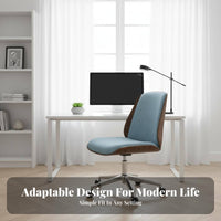 Armless Rolling Computer Chair Ergonomic Backrest for Bedroom, Students, Adults