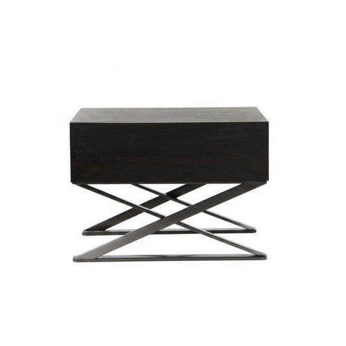 Nightstand with Storage Italian Inspired Bedside Cabinet Easy to Clean for Hotel